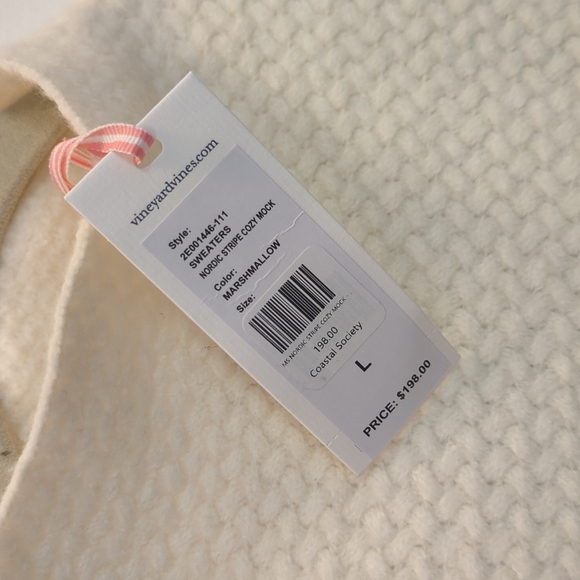 NWT size Large  Nordic stripe mock neck sweater - Picture 2 of 4